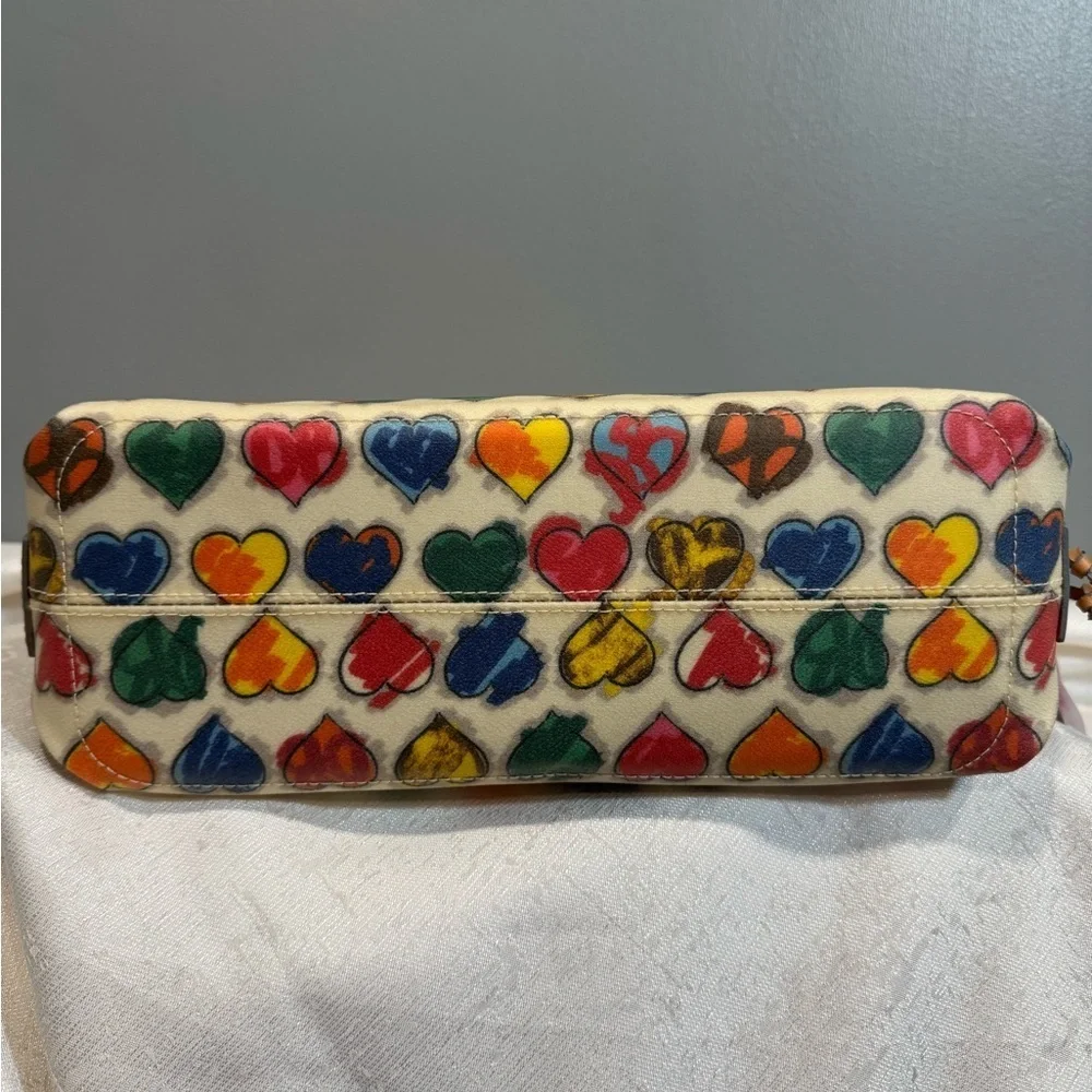 Dooney & Bourke Multicolor Scribble Heart Satchel